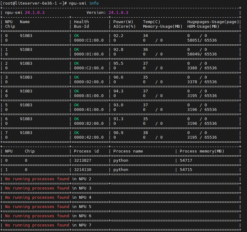 昇腾910B3服务器环境